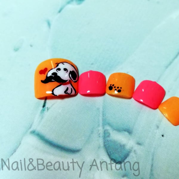 手描きアートのフットネイル|Nail＆Beauty Anfang