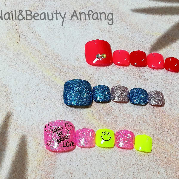 サンプルから選べるフットネイル