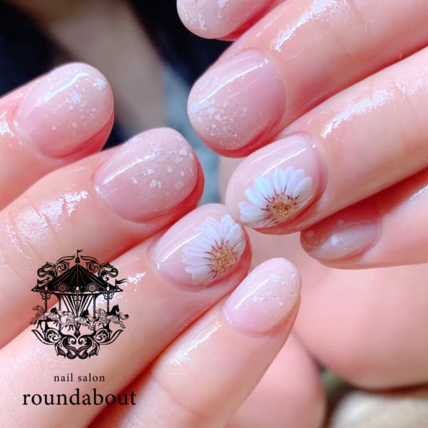 オススメ順 銀座 新橋 有楽町 和装 フラワーのネイルデザイン 楽天ビューティ