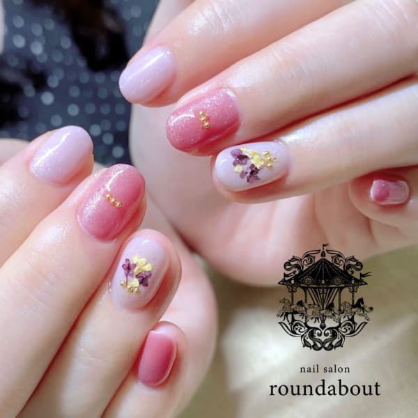 オススメ順 銀座 新橋 有楽町 和装 フラワーのネイルデザイン 楽天ビューティ