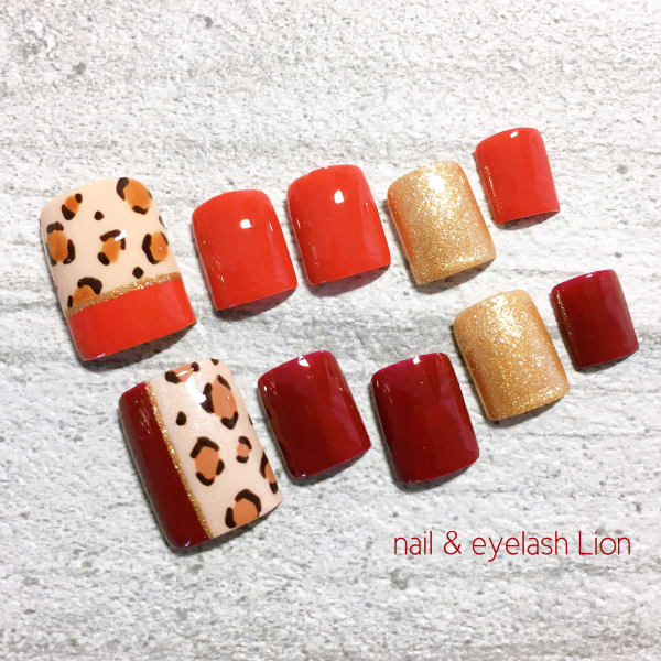 秋カラー×レオパード柄