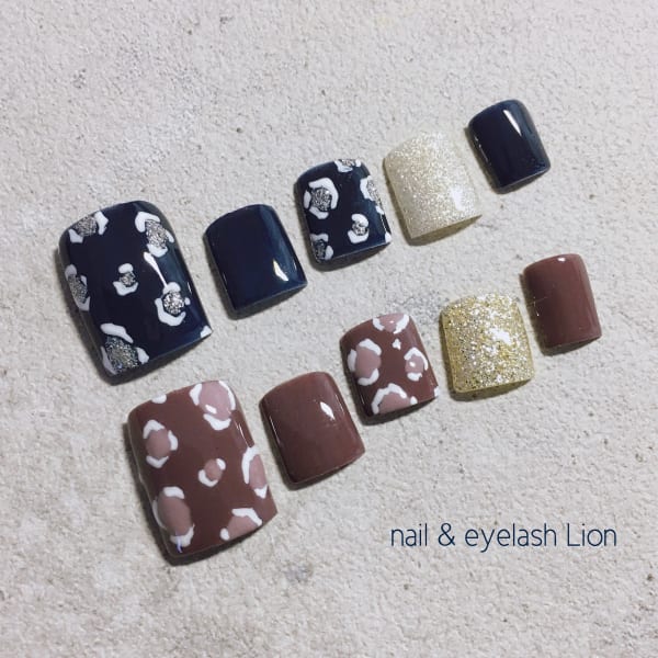 秋カラー×レオパード柄