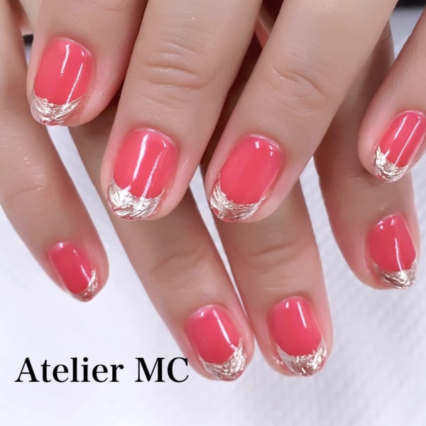 🍃ハンド🍃ワンカラーwithクラシカルミラーフレンチ🍃