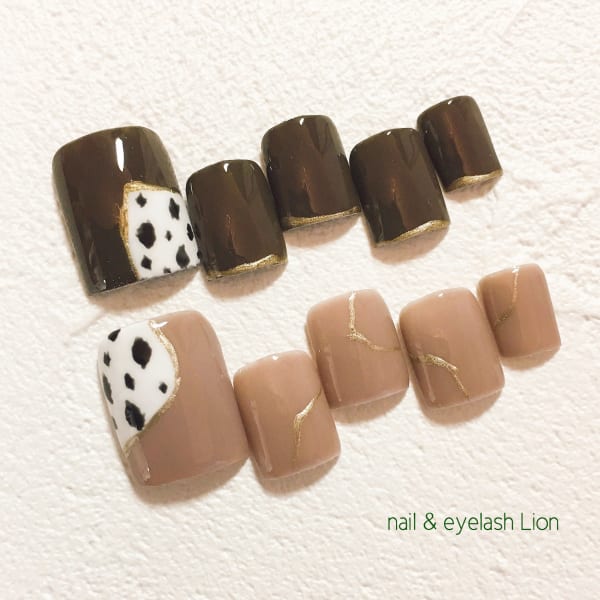 ダルメシアン柄フットデザイン