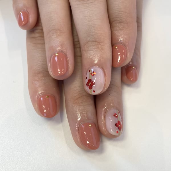 〈シェラック〉お正月ネイル