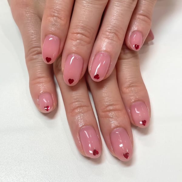 〈ジェル〉バレンタインネイル