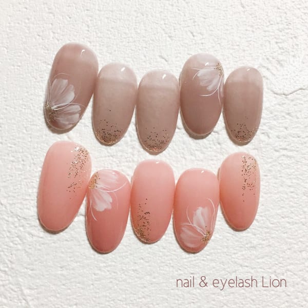 ニュアンスフラワーネイル