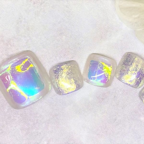 【フット】うるうるネイル 氷ネイル 韓国ネイル