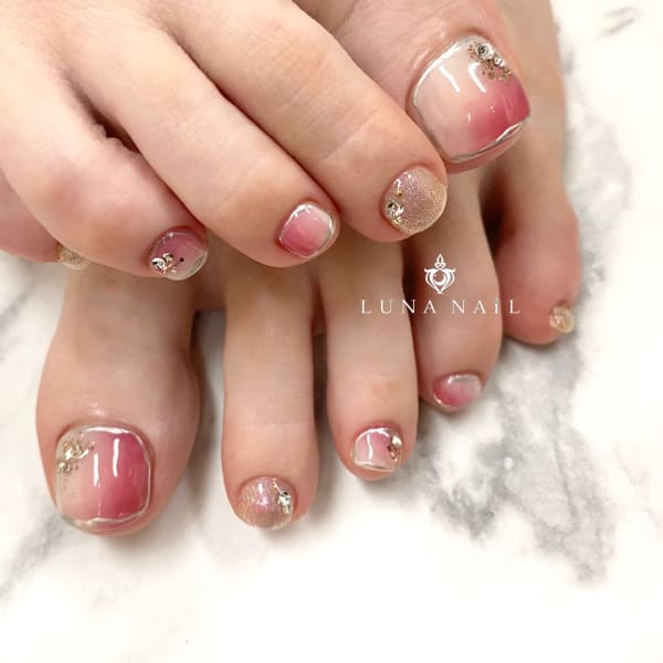 マグネットジェル×ピンク|LUNA NAIL