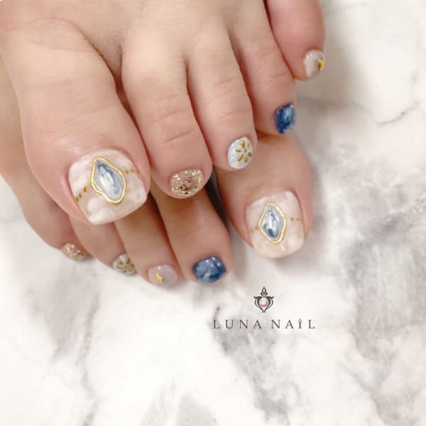 夏×ニュアンスデザイン|LUNA NAIL