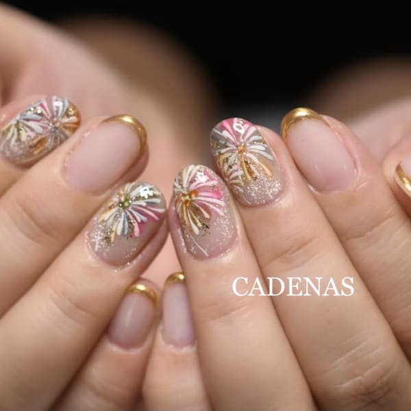花火ネイル