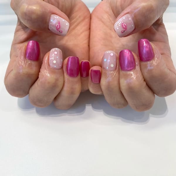 〈シェラック〉フラミンゴネイル