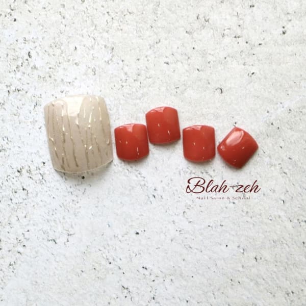 ニュアンス★フットミラーネイル