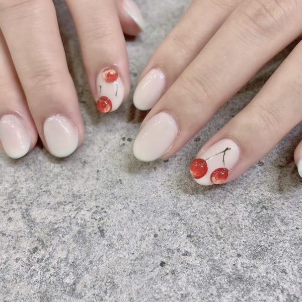 さくらんぼネイル|prize Iris池袋 池袋東口店 【ネイルサロン】