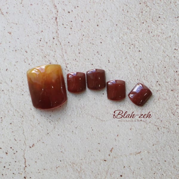 焼き芋風フットネイル★