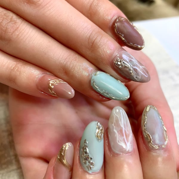 大理石ネイル