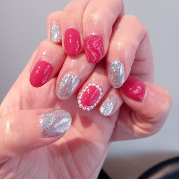 マゼンダピンクネイル|mod's hair 西宮店