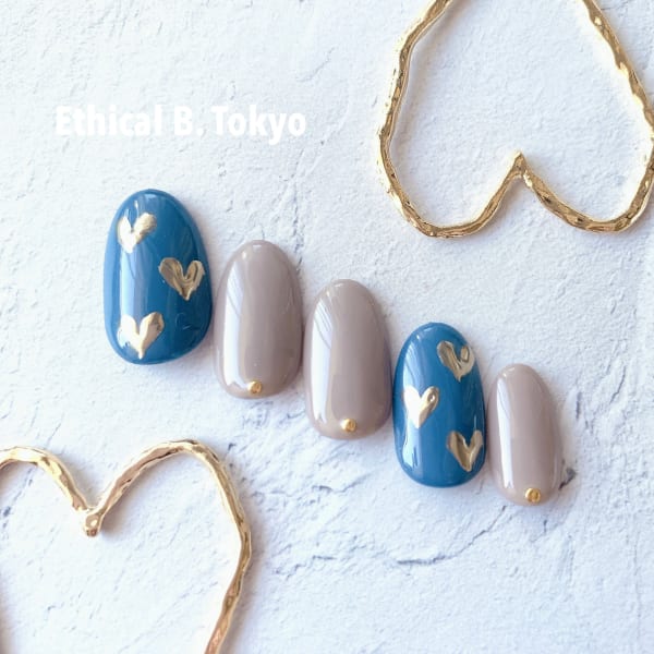 バレンタインネイル