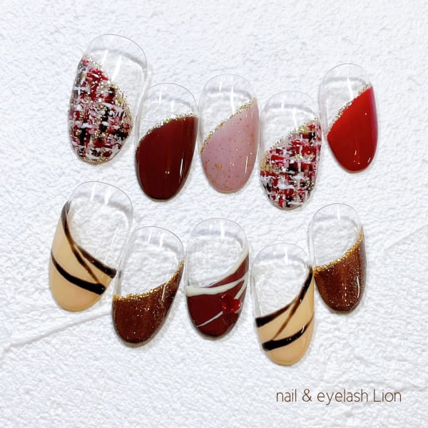 バレンタインネイル