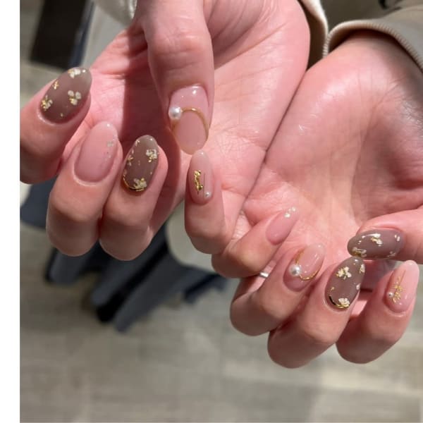 シアーネイル×押し花¥5830