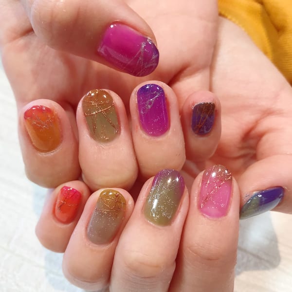 ニュアンス×キャンディー×ラメ×グラデーション