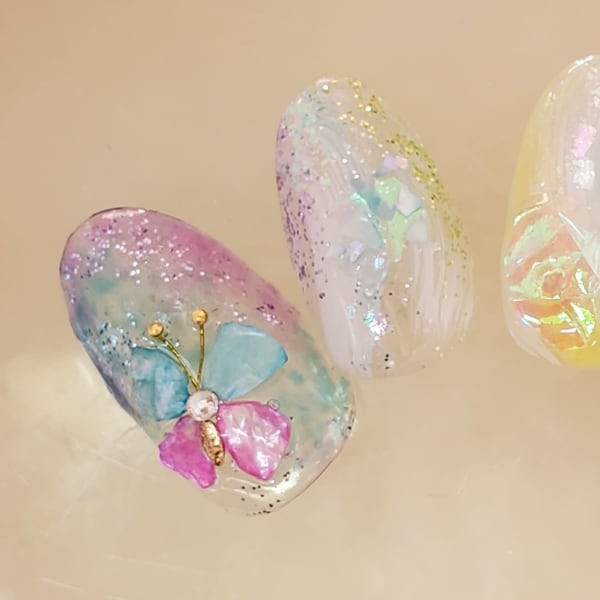 オーロラマグネットジェルネイル☆