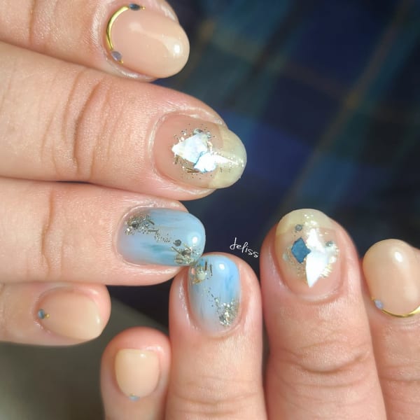 ネモフィラブルー|美爪育成ネイル&頭蓋骨小顔矯正サロン-Jeliss-