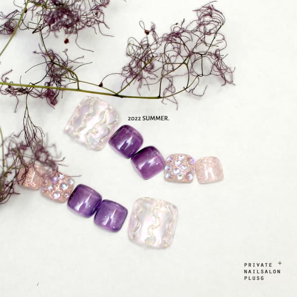 【ご新規様20%off x 3回】ホワイトパールとパープル