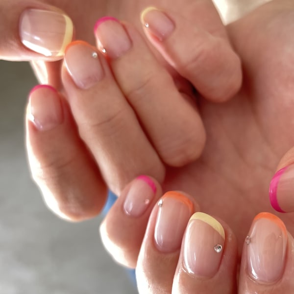 カラフルフレンチ|Limi Nail