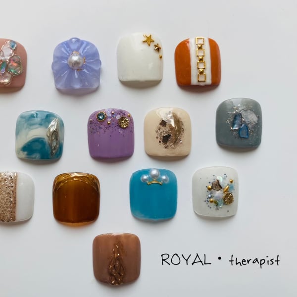 【フットネイル】親指2本定額デザイン