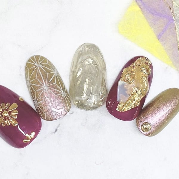 成人式 和装ネイル