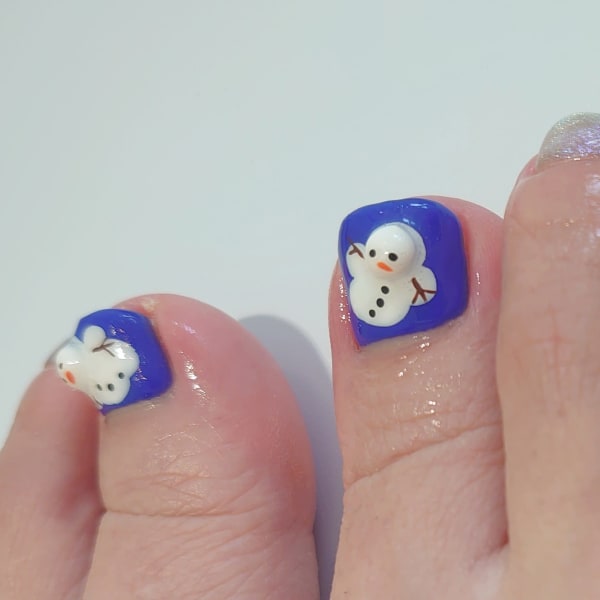 〈FOOTジェル〉とろける雪だるまネイル⛄❄