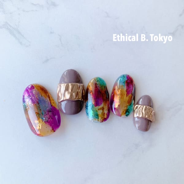 カラフルニュアンスネイル