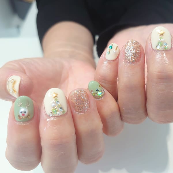 〈ジェル〉x'masネイル🎄🤶
