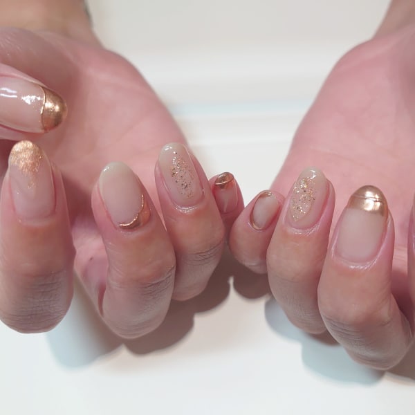 〈ジェル〉ミラーニュアンスネイル