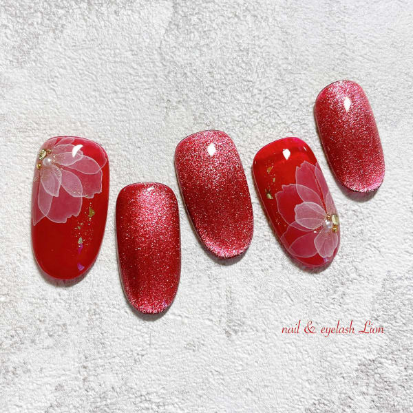 たらし込みフラワー&マグネットジェルデザイン