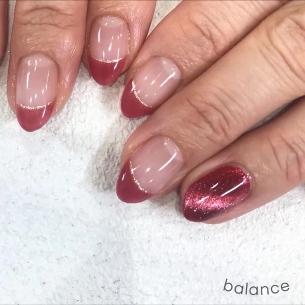 マグネットネイル✕フレンチ