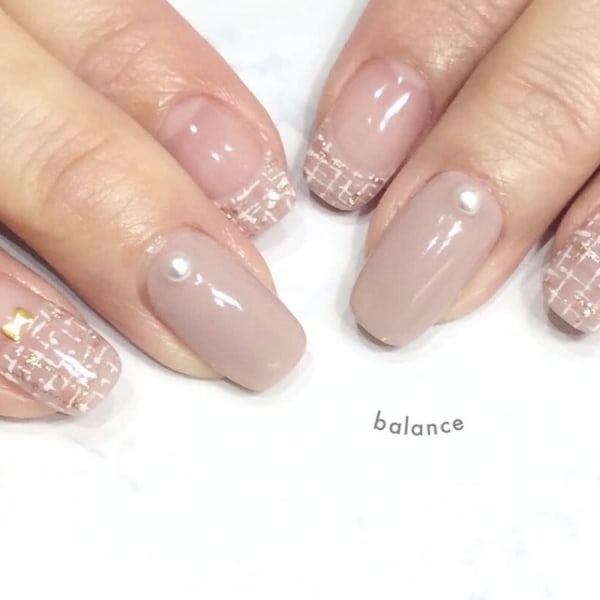 上品ツイードネイル