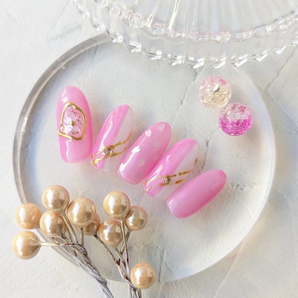 春の桜ネイル♪（縦グラデーション）