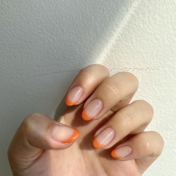 〈ジェル〉オレンジフレンチ🍊