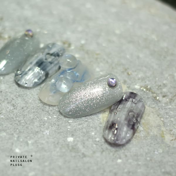 【ご新規様20%off x 3回】シックなモノネイル|plusG