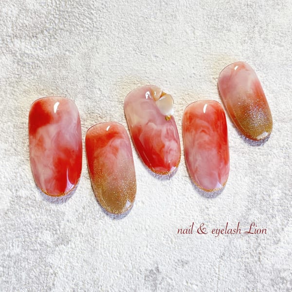 秋色ニュアンスネイル