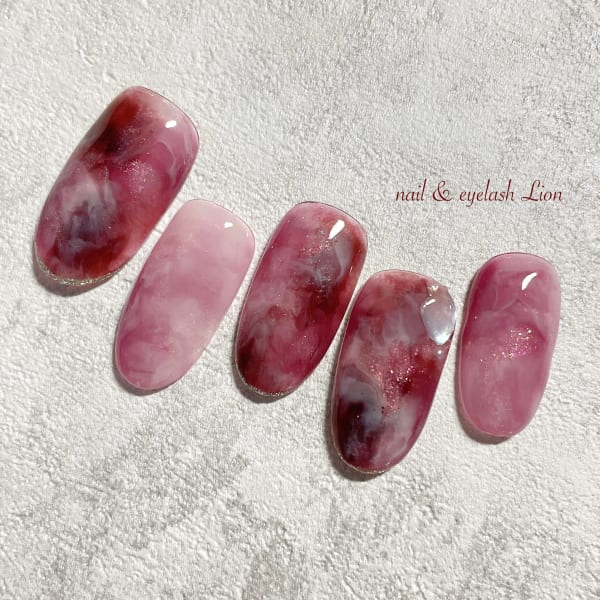 カシスニュアンスネイル