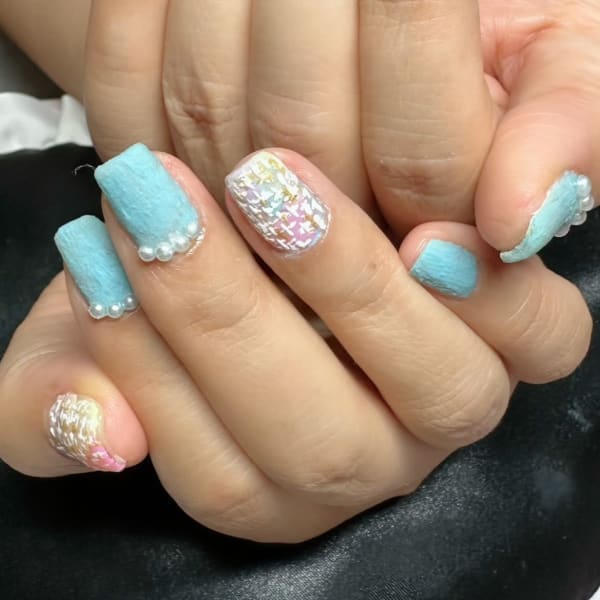 パステルツィードネイル