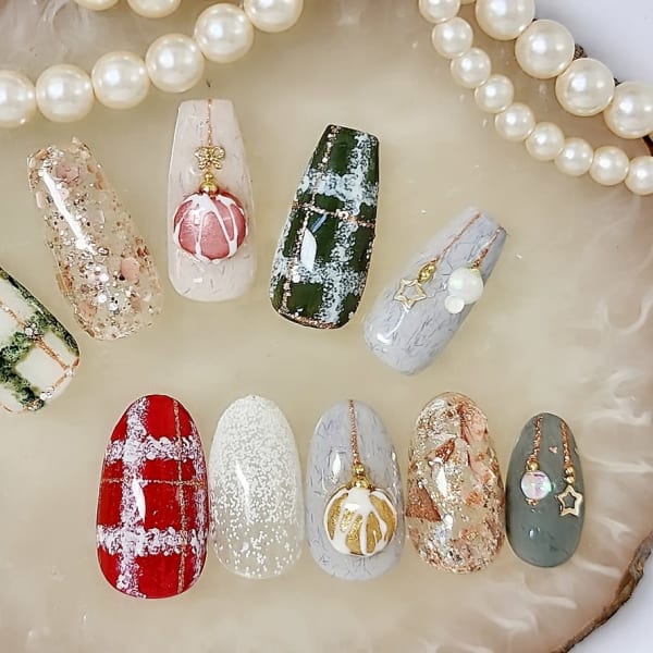 大人クリスマス☆ネイル|Kurara ジェルネイルスクール＆サロン