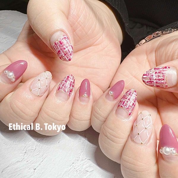 キルティングツイードネイル