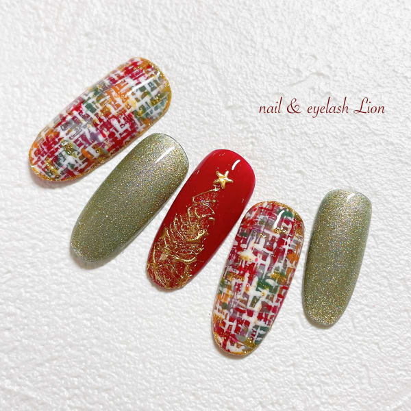 クリスマスツィードネイル