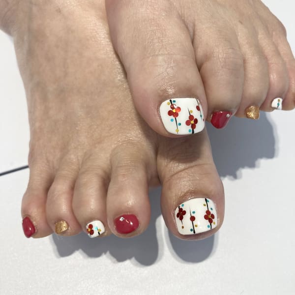 〈ジェル〉お正月ネイル