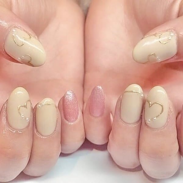 ミラーハートネイル