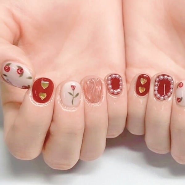 韓国風POP手描きネイル